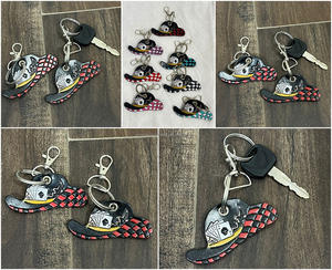 Llavero de Cuero Vacuno Genuino Hecho a Mano con Diseño a Cuadros de Vaquero del Oeste, Clip para Llaves, Regalo para Hombres y Mujeres - Product Image 3