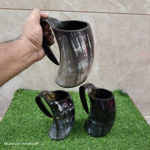 Taza de cuerno para beber de buey de la mejor calidad, capacidad de 500-700 ml, taza de cuerno de estilo Animal pulido ecológico para beber con tamaño y logotipo personalizados - Product Image 4