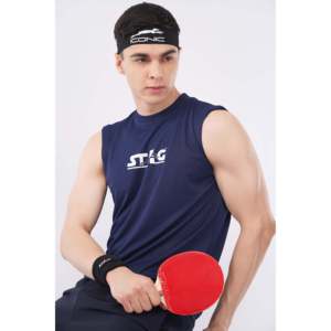 Chaleco Deportivo sin Mangas para Hombre STAG, Color Azul Marino, Absorbente de Humedad, para Actividades al Aire Libre de Verano, Camiseta sin Mangas - Product Image 3
