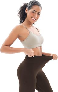 Leggings moldeadores de cintura alta para mujer con sujetador deportivo con copas extraíbles, conjunto de dos piezas cómodo y elástico para entrenamiento, correr y actividades deportivas. - Product Image 2