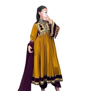High Quality Afghani <b>Dress</b> Women 2026 New Designs Afghani Kuchi Clothes Lace Tassels Coins Decoration Breathable Casual <b>Dresses</b> - Product Image 1