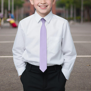 <b>Boys</b> Adjustable Pre-Tied Necktie Kids Solid Color <b>Tie</b> For Graduation School Uniforms Necktie For Age 8-12 - Product Image 4