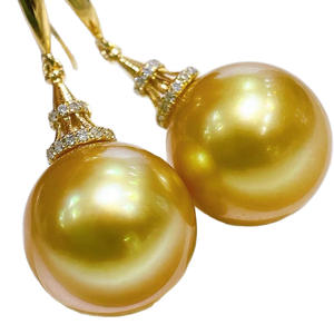 Luxurious 12-13mm Australian White Natural Pearl Earrings Slightly Flawed 925 Silver Fashion <b>Drop</b> Design Gift <b>Box</b> Wenchi Model - Product Image 5