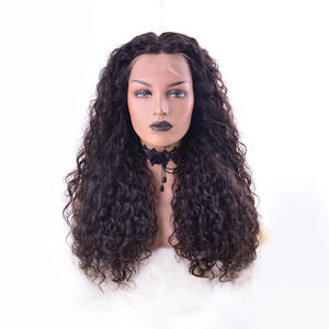 Precio de fábrica: Peluca de cabello humano virgen sin procesar con ondas de agua, frontal de encaje, cutícula alineada, pre-arrancada, cabello natural. - Product Image 2