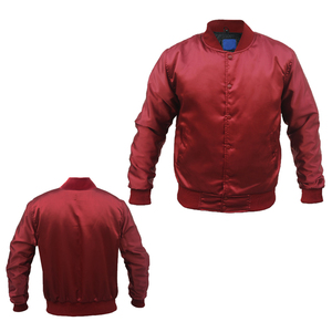 Vestes bomber en satin de qualité supérieure unisexes pour l'hiver, coupe-vent, écologiques, logo personnalisé, fermeture à boutons durable, vente en gros - Product Image 1