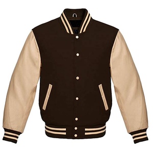 Vestes de baseball et universitaires décontractées en cuir et laine 100 % personnalisées avec logos sur mesure – Collection Hiver 2026 - Product Image 1