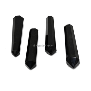 2024 Nouvelle collection Pyrite Double Point Terminé Point Cristal points double terminaison guérison cristal pierre point - Product Image 3