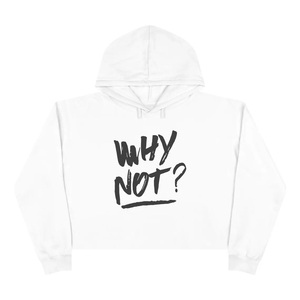 Sudadera corta con la inscripción '¿Por qué no?' Diseño - Ropa informal, moderna y motivadora para mujer, estilo urbano, idea de regalo para ella - Product Image 5