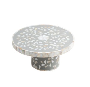 Soporte para tartas de nácar incomparable, elegante plato de mosaico de conchas marinas para cenas de lujo y presentaciones de banquetes. - Product Image 1