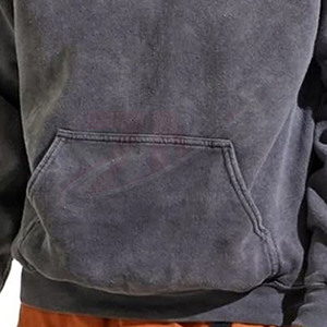 Sudadera con capucha estilo acid wash, 100% algodón, tejido de felpa, lisa, estilo streetwear, mangas largas, para hombre, más vendida. - Product Image 5