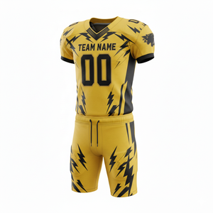 Conjunto de Uniforme de Fútbol Americano Personalizado con Logotipo Frontal, 100% Poliéster, Antibacteriano, de Secado Rápido, para Todas las Temporadas - Product Image 3