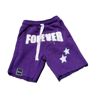 Custom <b>Men's</b> Casual Cotton <b>Shorts</b> with Acid Wash Distress Embroidery <b>Patch</b> Raw Hem Ripped Cut Sun Faded Style - Product Image 1