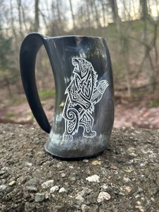Jarra Vikinga Premium Hecha a Mano, para Bebidas Tradicionales como Mead, Cerveza Ale y Reuniones Temáticas Históricas - Product Image 1