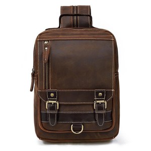 Masterpiece Vintage Leather <b>Backpack</b> <b>Waterproof</b> Anti-Theft Laptop Rucksack Genuine Leather Unit LBP-0345 - Product Image 1