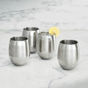 Vasos de Acero Inoxidable de Primera Calidad, 300 ml, Ecológicos, Irrompibles, Apilables, para Jugos y Refrescos - Product Image 4