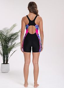 Custom Color One-Piece <b>Swimsuit</b> for Women <b>High</b> <b>Neck</b> Sleeveless Front Zip <b>High</b> Cut Legs Rash Guard Bathing Suit - Product Image 2