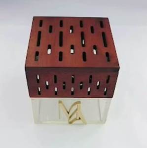 Brûleur à encens Mubkhar en bois moderne, porte-encens arabe avec un style décoratif traditionnel du Moyen-Orient - Product Image 6