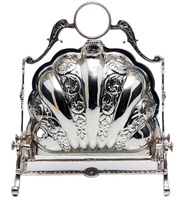 Réchaud à biscuits en argent antique / Réchaud à biscuits en argent plaqué / Réchaud à biscuits à deux ou trois sections, fabrication britannique, très élégant et magnifique