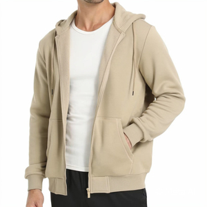 Sudadera con capucha y cremallera completa, con bolsillos frontales, básica, lisa, para impresión personalizada y bordado. - Product Image 4
