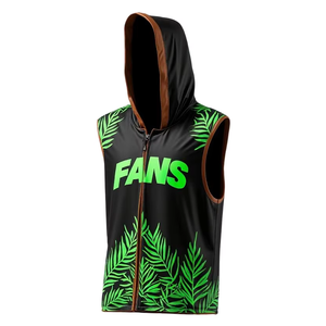 เสื้อฮู้ดแขนกุดสำหรับกีฬามวย MMA ออกกำลังกาย เดินเข้าเวที ทรงเข้ารูป รับสกรีนแบรนด์ ชุดทีม - Product Image 3