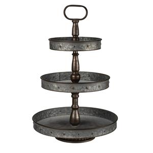 Nouvel Arrivage : Support à Gâteau Vintage Galvanisé à 3 Niveaux pour Mariages et Anniversaires, Présentoir Rond en Fer pour Fêtes, Taille et Forme Personnalisables - Product Image 5