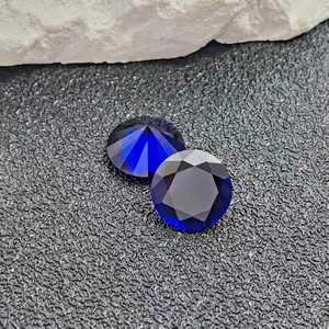 Espinela Azul Intenso, Gema Redonda Facetada, Corte Brillante, Espinela Suelta en Varios Tamaños, Ideal para Joyería al por Mayor - Product Image 5