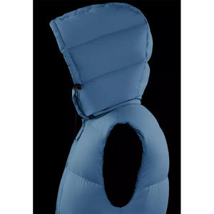 Veste d'hiver décontractée pour homme de qualité, en duvet, à manches courtes, avec capuche, en toile, pour l'extérieur - Product Image 2