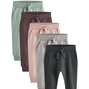 Pantalons de jogging en tricot pour bébés unisexes en gros, taille élastique, mi-longueur, décontractés, en molleton 100% coton, écologiques, 220g, 1-10 - Product Image 4