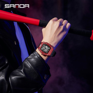 Reloj de Cuarzo Cuadrado para Hombre con Función de Calendario Luminoso, Reloj de Pulsera Moderno y Casual - Product Image 3