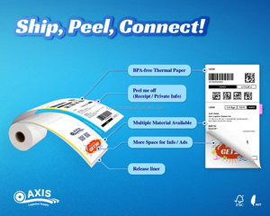 Etiquetas de Envío Térmicas Autoadhesivas de 3 Capas, Preimpresas con Logotipo Personalizado, Hoja en Blanco, Fácil de Despegar, 4x6 Pulgadas, para Uso Logístico - Product Image 2