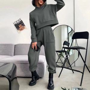 Survêtements pour femmes, coupe courte, durables, de haute qualité, surdimensionnés, en coton 100% délavé à l'acide, respirants - Product Image 3