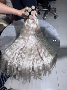 Cheveux vierges vietnamiens en vrac, sans nœuds, naturels, noirs, bouclés fins, qualité bébé, vente en gros - Product Image 4