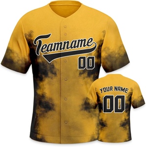 Maillot de baseball personnalisé par sublimation, chemise boutonnée, uniforme sportif sublimé - Product Image 5