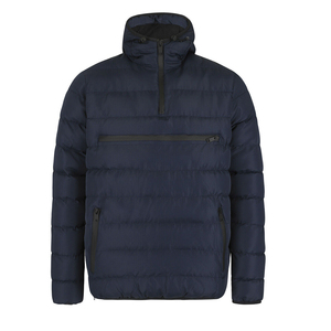 Veste d'hiver pour homme à capuche, style décontracté, coupe-vent, couleur unie, fermeture éclair quart de tour, rembourrage en polyester, coupe régulière - Product Image 1
