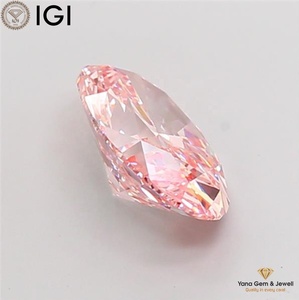 Diamant de laboratoire cultivé CVD de haute qualité, clarté VS1, couleur rose vif fantaisie, 4,00 carats, taille ovale, certifié IGI, pour pendentif personnalisé - Product Image 3