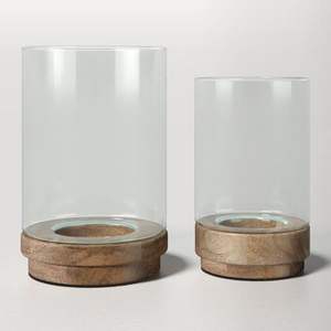 Lanterne à bougie en tube transparent fin, support noir mat pour intérieurs urbains contemporains - Product Image 4