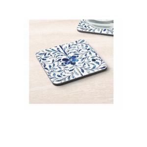 High Quality Floral Pattern Bone Inlay <b>Coaster</b> Set of 4 with Holder Handmade <b>Coasters</b> for Drinks <b>Coasters</b> for Coffee Table - Product Image 2