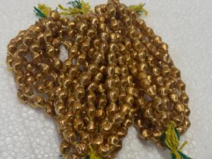 Perles en verre dorées de 8 mm de qualité supérieure avec motif coquillage côtelé pour la fabrication de bijoux, les fournitures d'artisanat, l'embellissement et la vente en gros - Product Image 2