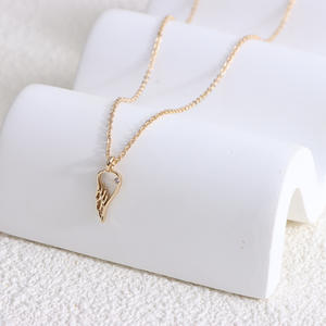 สร้อยคอจี้ปีกนางฟ้าสไตล์เกาหลี เรียบง่าย ใช้งานได้หลากหลาย สำหรับผู้หญิง สร้อยคอจี้ประดับกระดูกไหปลาร้า ดีไซน์หรูหรา - Product Image 1