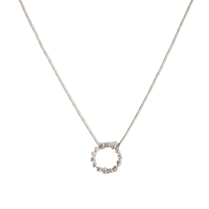 Manufacturer 10K 14K 18K <b>Solid</b> <b>Gold</b> Round Cut Lab Diamond <b>Pendant</b> Necklace Minimalist Snake Chain Circle <b>Pendant</b> IGI Certified - Product Image 4