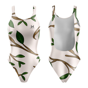 Maillot de bain une pièce technique pour femme, haute qualité, personnalisé, à séchage rapide, extensible, en Spandex/Polyester, avec imprimé au dos, pour l'entraînement - Product Image 4