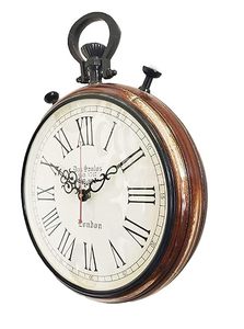 Wooden Wall <b>Clock</b> Natural Wood Hanging Rustic Home Decor Silent Stopwatch Movement Snooze Anniversary Marco Enterprises Model - Product Image 2