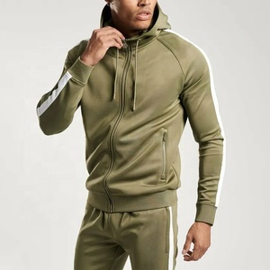 <b>Men</b> Zip Up Hoodie Tracksuit Set Contrast Stripe Jogger <b>Pants</b> Sportswear <b>Lounge</b> Outfit With Side Pockets 2026 - Product Image 5