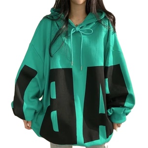 Sudaderas con capucha para mujer de primavera y otoño, sudaderas de gran tamaño con estampado de letras a la moda para mujer, Jersey informal con capucha de manga larga para mujer, Tops - Product Image 1
