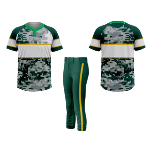 Conjunto de Uniforme de Softbol de Manga Corta Transpirable Unisex de Poliéster Bottond, Diseño Personalizado, Más Vendido - Product Image 4