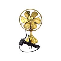 Ventilateur en laiton de 6 pouces, antique, luxueux, classique, ventilateur de qualité supérieure, idée parfaite pour les décorations, souvenirs et cadeaux en provenance de Thaïlande, ventilateur de table antique
