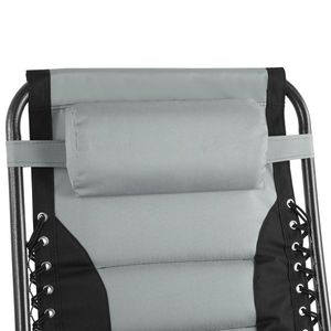 Sedia a Sdraio Pieghevole Extra Large a Gravità Zero per Campeggio/Pesca con Vassoi Imbottiti e Poggiapiedi - Product Image 6
