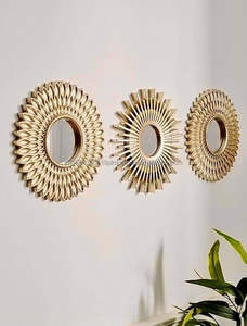 Custom <b>Antique</b> Golden Decorative Wall <b>Mirror</b> for Home Living Room and Bedroom Hanging Decorative <b>Mirror</b> for Dressing Table - Product Image 4