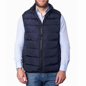 Fashionable Casual Design New Arrival Men Canvas Puffer Vest Custom Printed Logo Waterproof Reversible Breathable OEM - Product Image 5