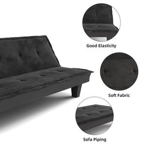 65\" Linen Folding Loveseat Comfortable Sofa Bed - Product Image 5